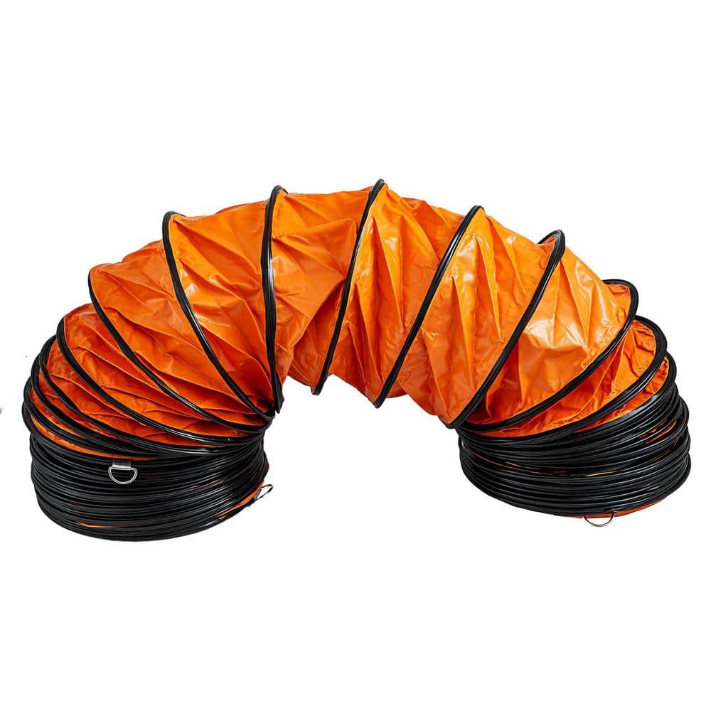 25 ft. PVC Flexible HVAC Duct Hosing for 10 in. Utility Blower Exhaust Fan Ducting Hose - Hercitys