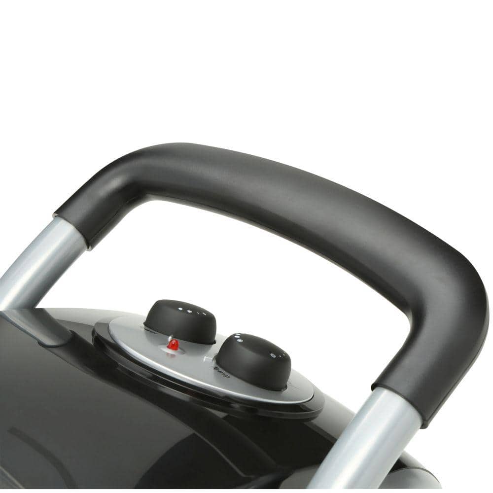 1500W 11.75 in. Black Electric Utility Ceramic Space Heater with Pivoting Head, 2 Heat Settings and Fan Only Mode - Hercitys