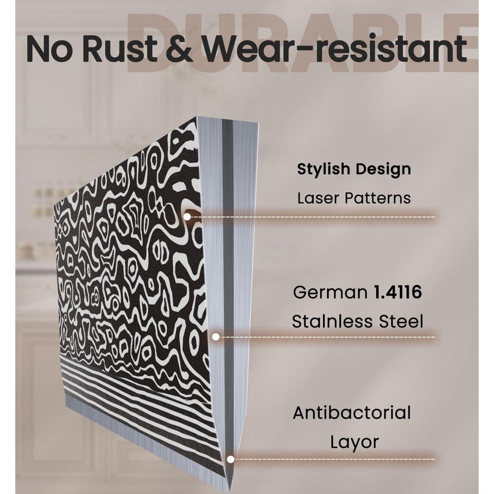 15-Piece German High Carbon Stainless Steel Knife Block Set in Silver with Build-in Knife Shapener, Dishwasher Safe - Hercitys