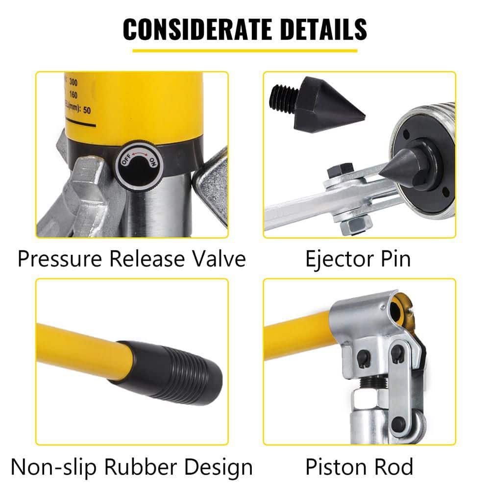 15 Ton Hydraulic Gear Bearing Puller Separator, 2 or 3 Jaws, Auto Repair Tool with Carrying Case for Pulling Hubs - Hercitys