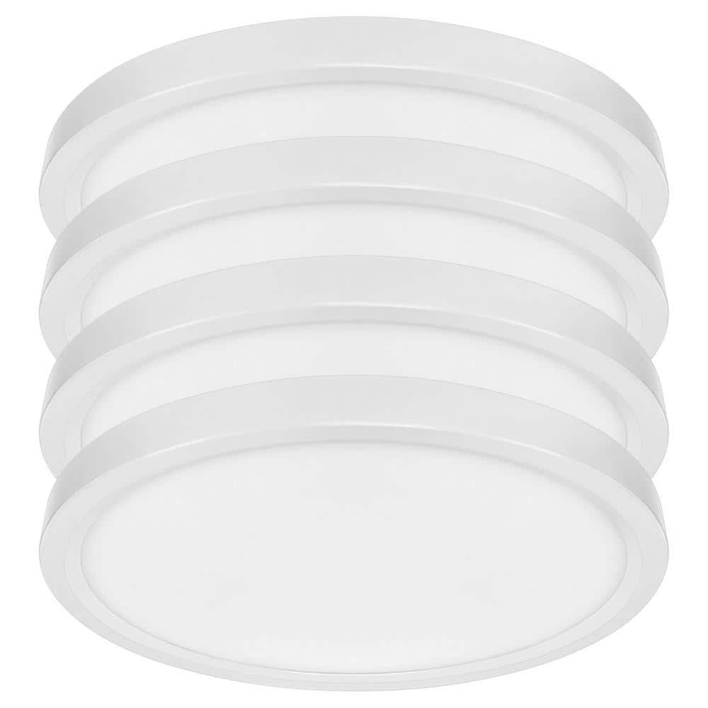 5 in. Modern Flush Mount Ceiling Light Fixture LED Integrated 12-Watt 800 Lumens 5CCT 2700K-5000K Dimmable (4-Pack) - Hercitys