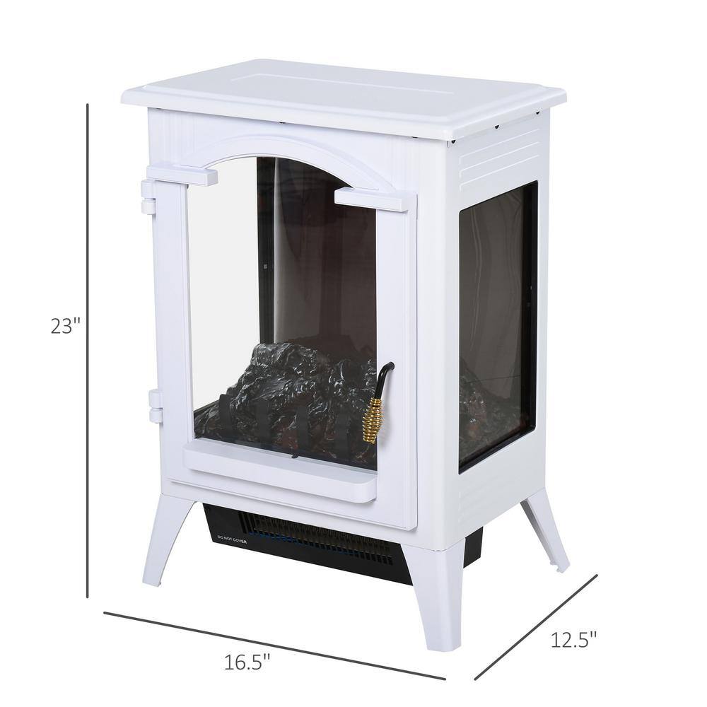 23 in. Electric Cabinet Infrared Space Heater, Cool-to-the-Touch, Overheating Protection, Convection, 750W/1500W, White - Hercitys