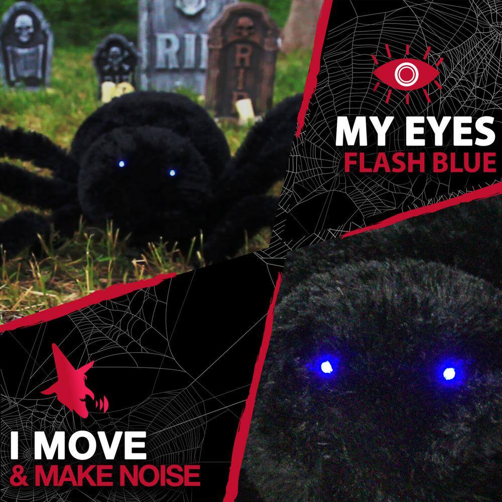 11 in. Touch Activated Animatronic Crawler Spider - Hercitys