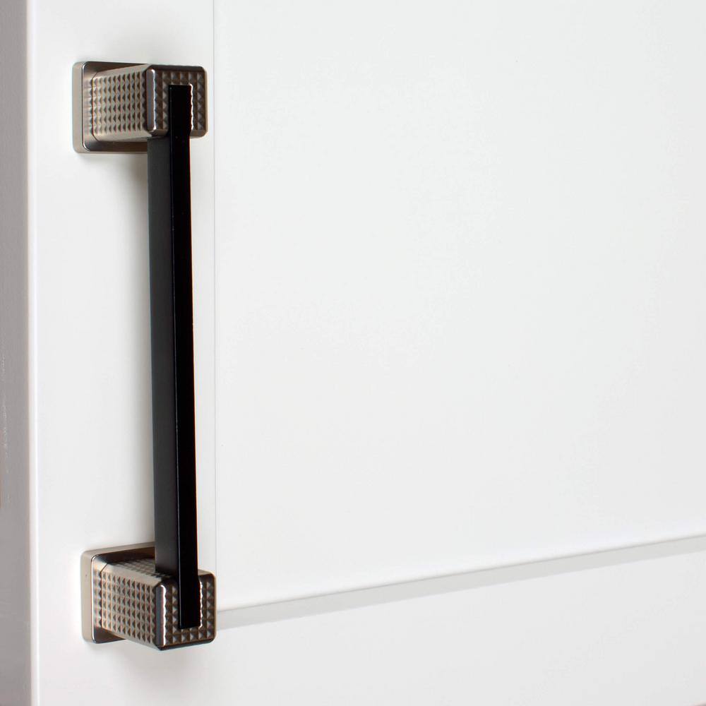 5 in. Matte Black Center Modern Flat Embossed Cabinet Drawer Pulls (10-Pack) - Hercitys