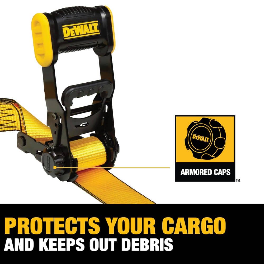 1.5 in. x 16 ft. Ratchet Tie Down Straps 3300 lbs. Break Strength (4-Pack) - Hercitys