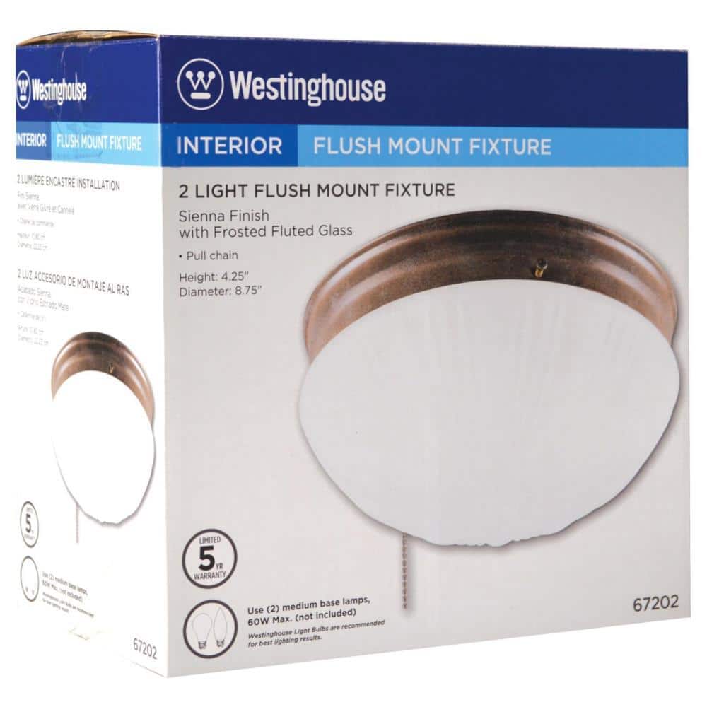 2-Light Sienna Flush Mount - Hercitys