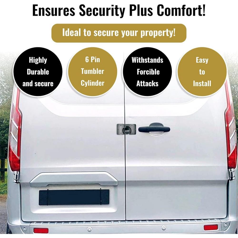 2-7/8 in. Solid Steel Hidden Shackle Padlock, Black Finishing - Hercitys