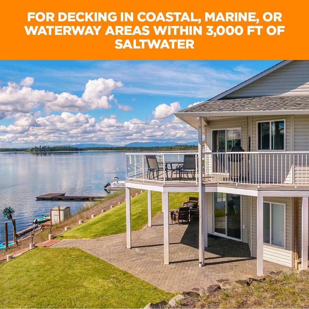 #10 2-1/2 in. 316 Stainless Steel Star Drive Dark Gray Composite Deck Screws (350-Count) - Hercitys