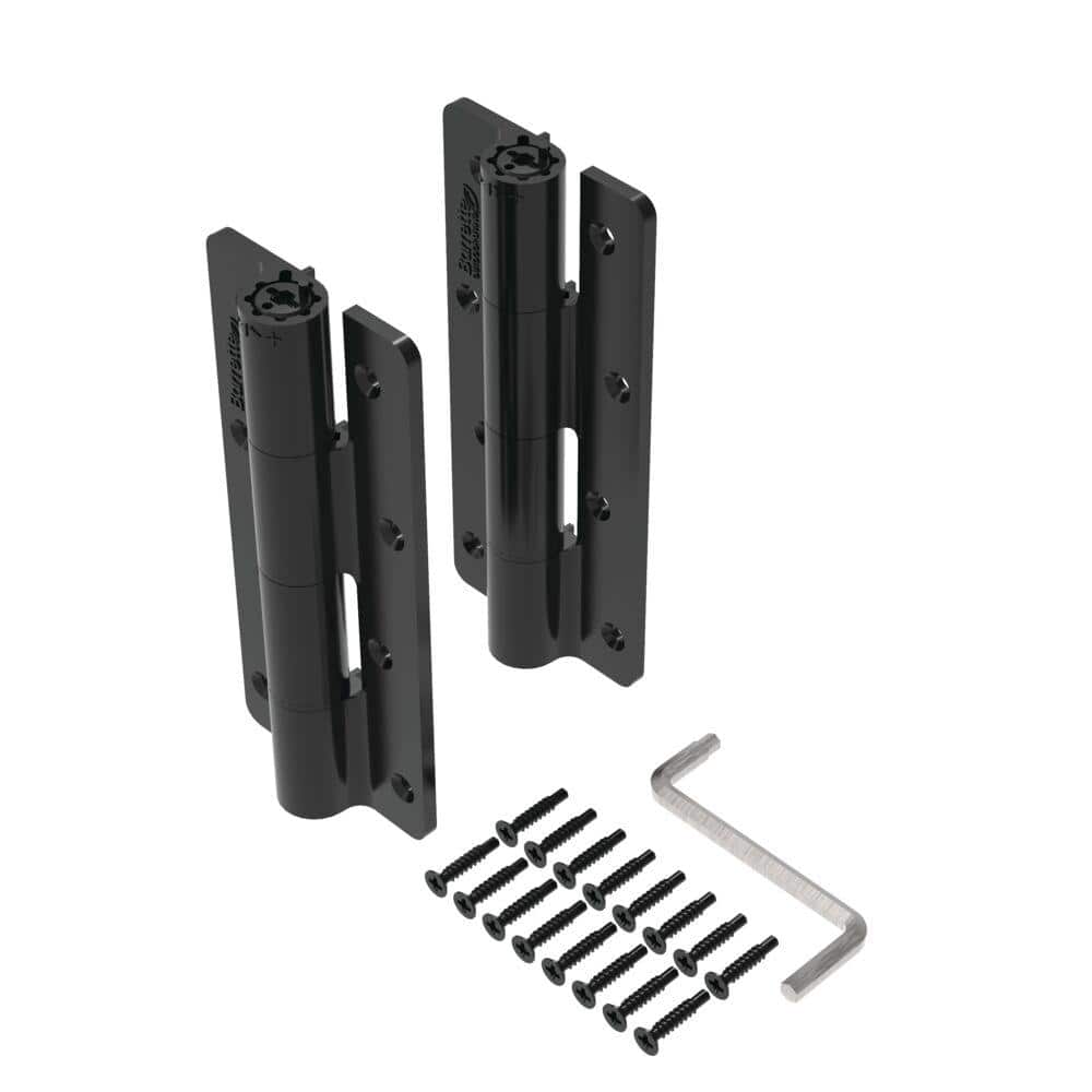 3.125 in. x 7.187 in. Aluminum Black Heavy-Duty Butterfly Hinge (2-Pack) - Hercitys