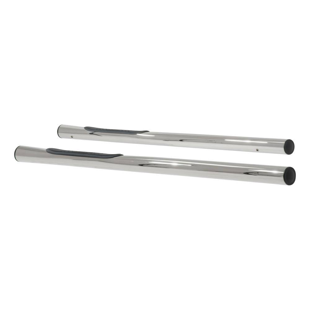 3-Inch Round Polished Stainless Steel Nerf Bars, No-Drill, Select Toyota Tacoma - Hercitys
