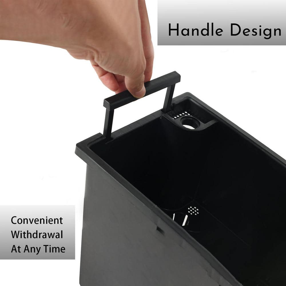 20 in. L x 7 in. W x 7 in. H Grey Rectangular Plastic Rattan Box Planter (4-Pack) - Hercitys