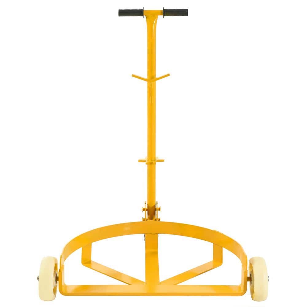 1200 lbs. Capacity Oil Drum 2.8 cu. ft. Steel Hand Cart Garden Cart with 2-Fixed PU Wheels and 1-Swivel Wheel - Hercitys