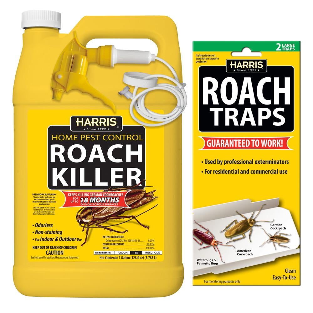 1 Gal. Roach Killer and Roach Trap Value Pack - Hercitys