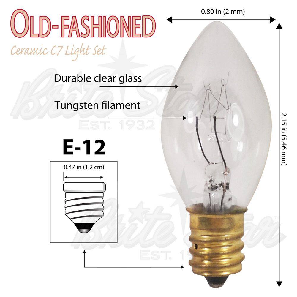 25 ft. 25-Count Old Fashioned Gold Incandescent Christmas String Lights - Hercitys