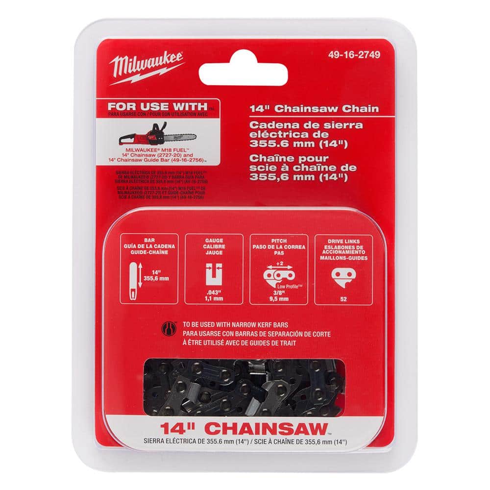 14 in. Chainsaw Chain with 52 Drive Links (5-Pack) - Hercitys