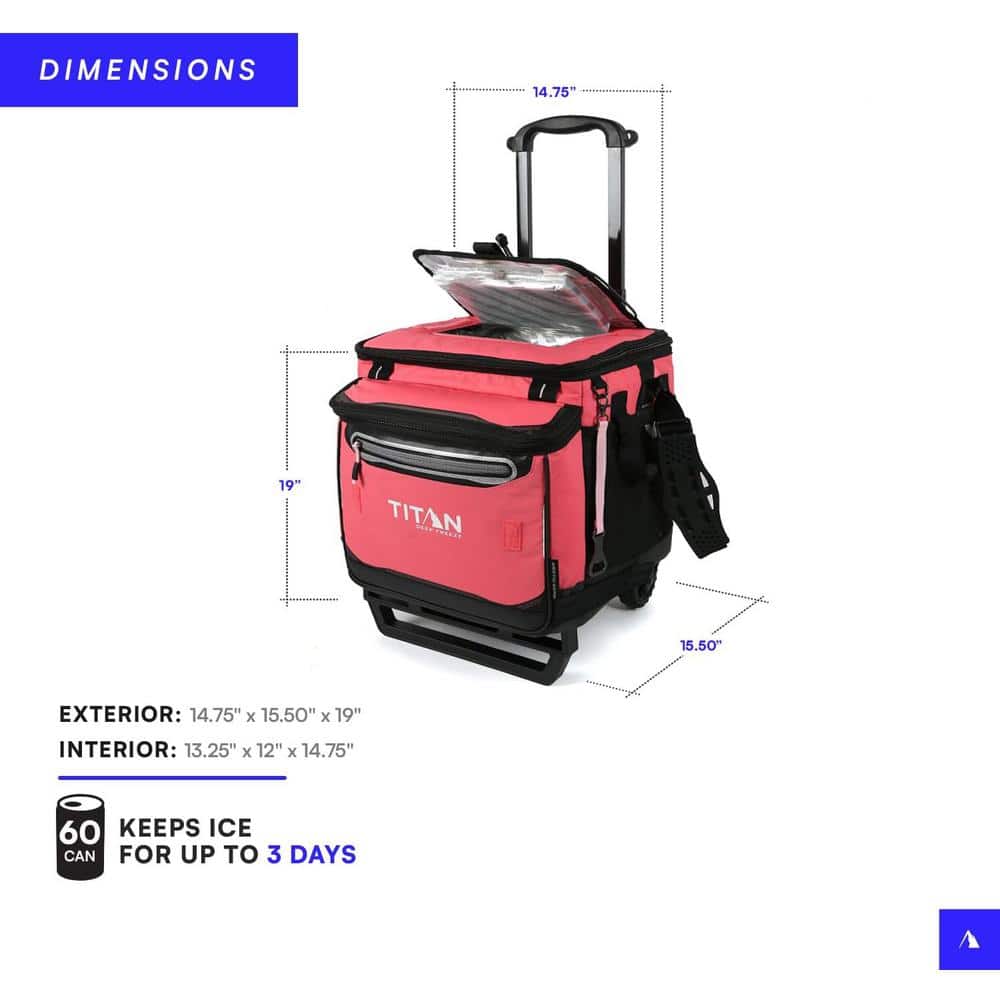 100 lb. Insulated and Wheeled Soft-Side Cooler - Hercitys