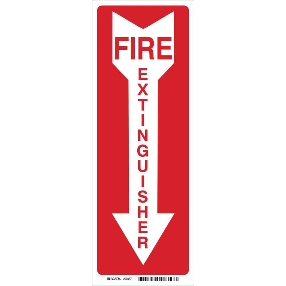 24 in. x 4 in. Fiberglass Fire Extinguisher with Arrow Sign - Hercitys