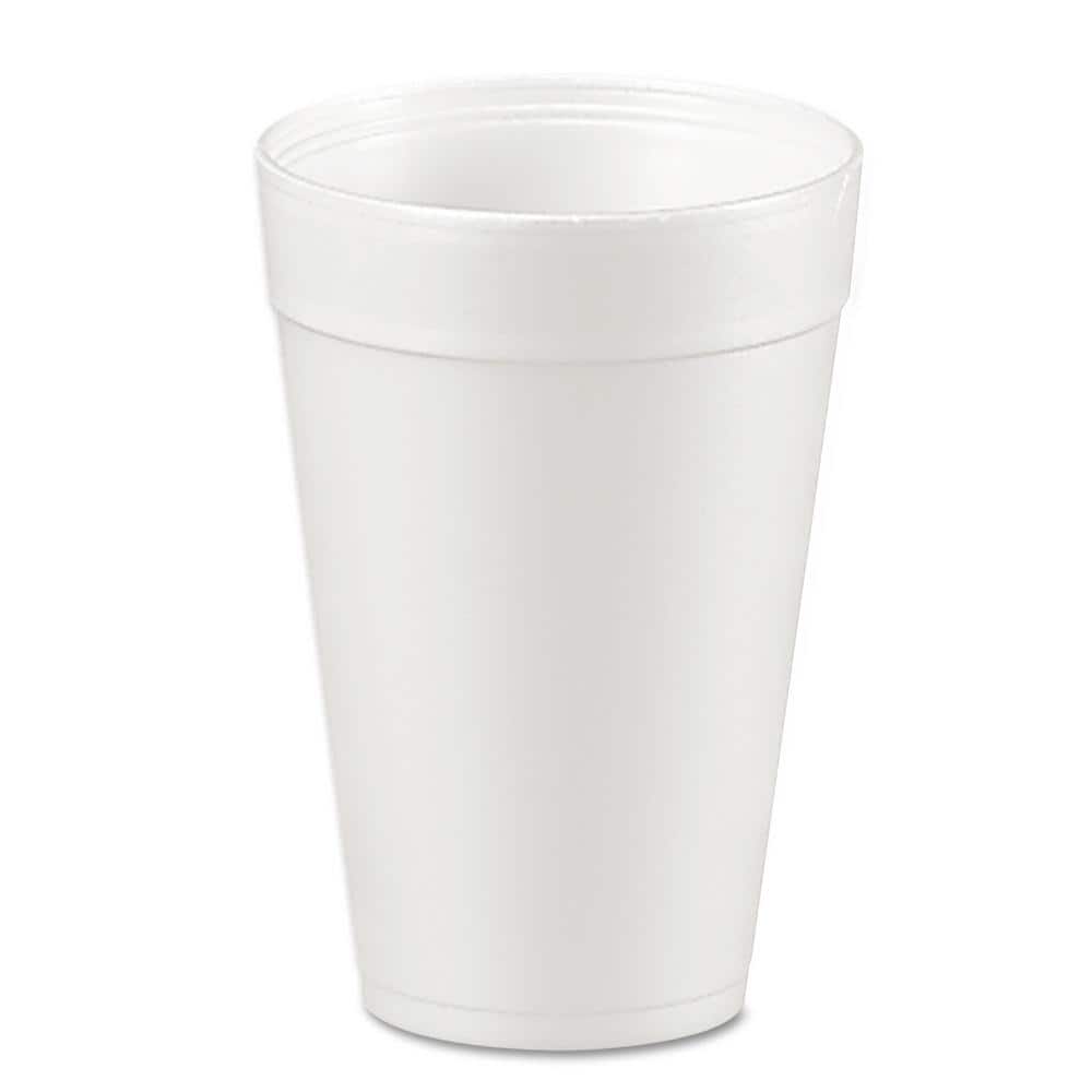 32 oz. White Disposable Foam Cups (25/Bag 20 Bags/Carton) - Hercitys