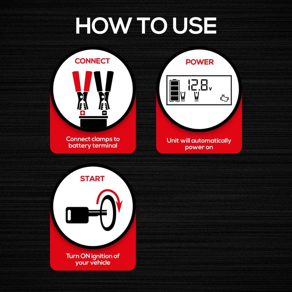 1200 Peak Amp Jump Starter, Dual USB, Rechargeable - Hercitys