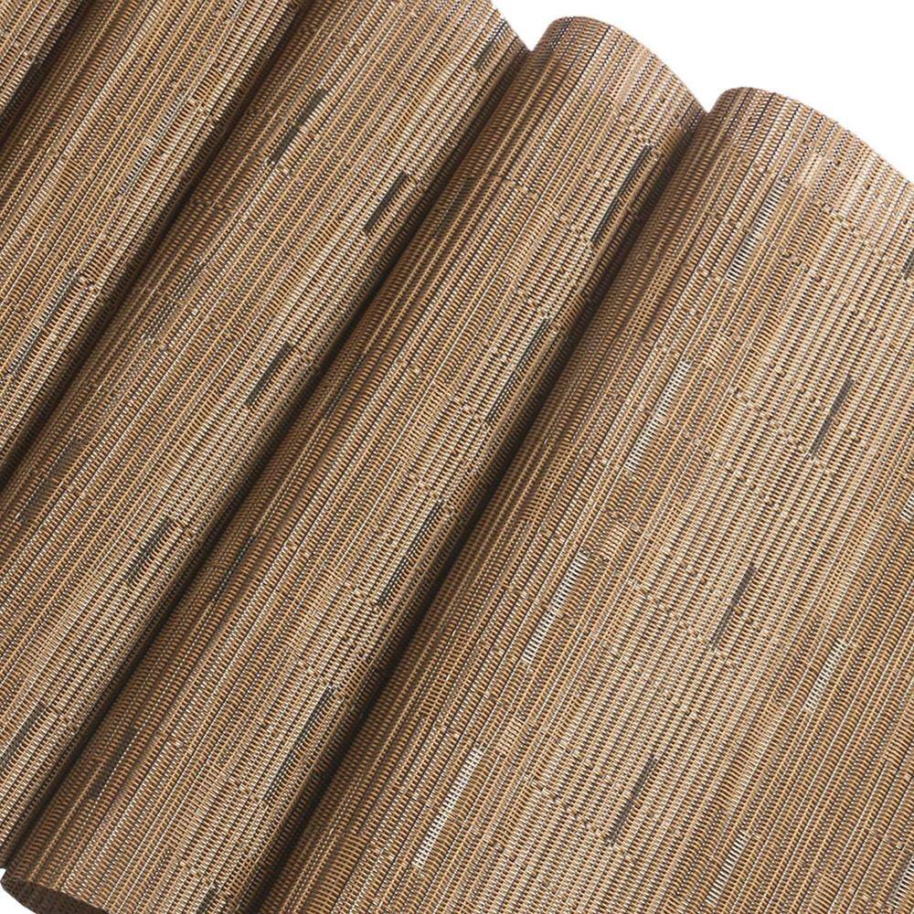 17.70 in. x 11.80 in. Tan Polyester Round Table Placemats, Heat Resistant (Set of 4) - Hercitys