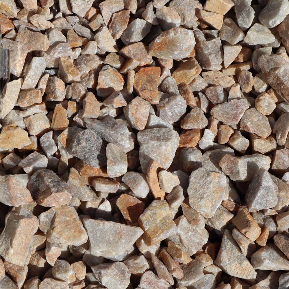 0.50 cu. ft. 40 lbs. 3/4 in. Golden Honey Quartz Decorative Landscaping Gravel - Hercitys