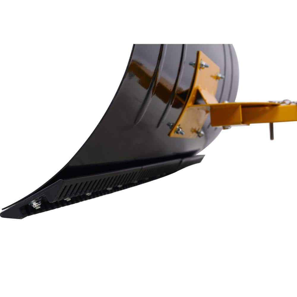 15 in. L Steel Handle Steel Snow Shovel with 29 in. W Blade and 10 in. Wheels, Yellow - Hercitys