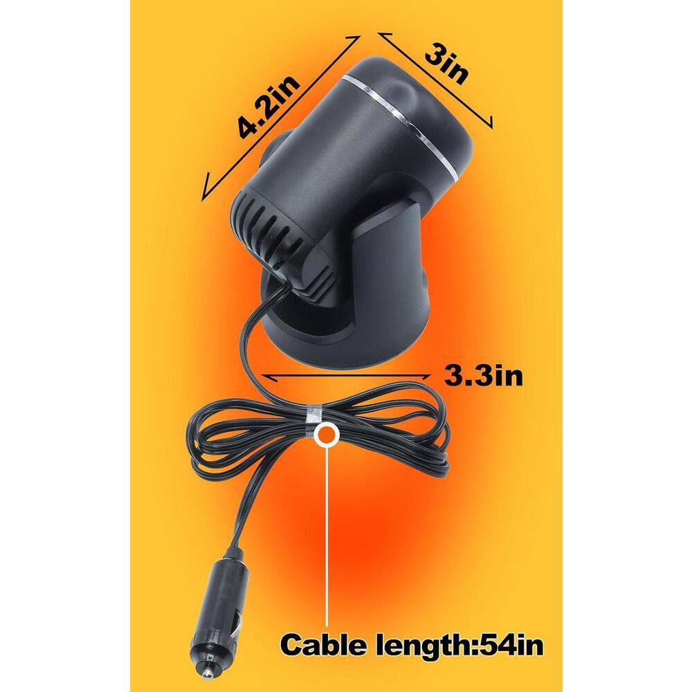 12V 150W Car Heater and Defroster with 360° Rotatable Holder - Hercitys