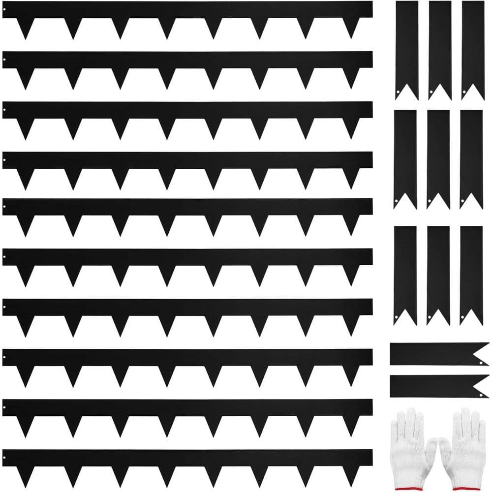 4.5 Inch Metal Landscape Edging with 11 Stakes, 40 in. Steel Edging Pack of 10 (33-Feet) - Hercitys