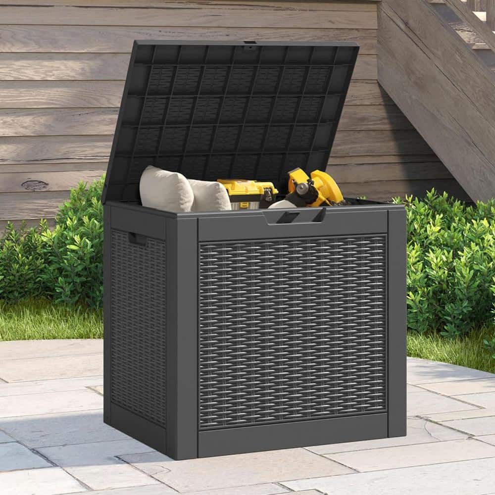 31 Gal. Resin Waterproof and UV Resistant Deck Box - Hercitys