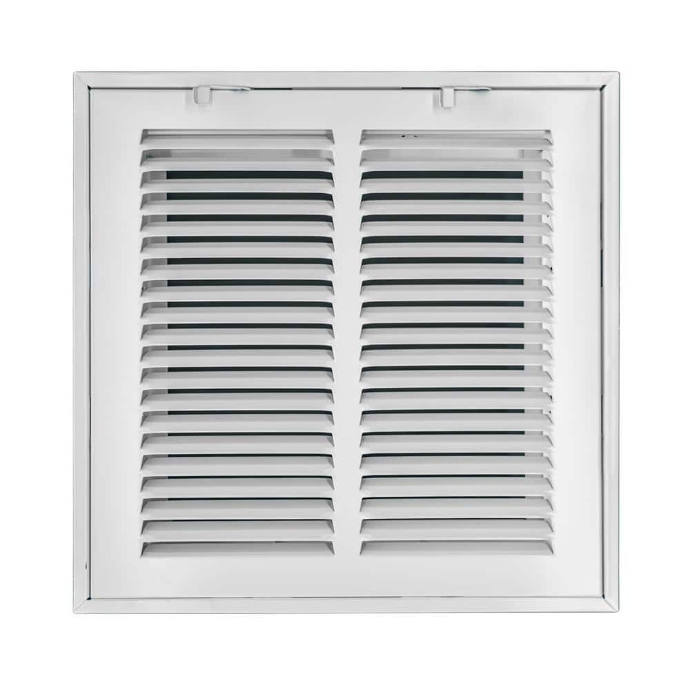 10 in. x 10 in. Square Return Air Filter Grille of Steel in White - Hercitys
