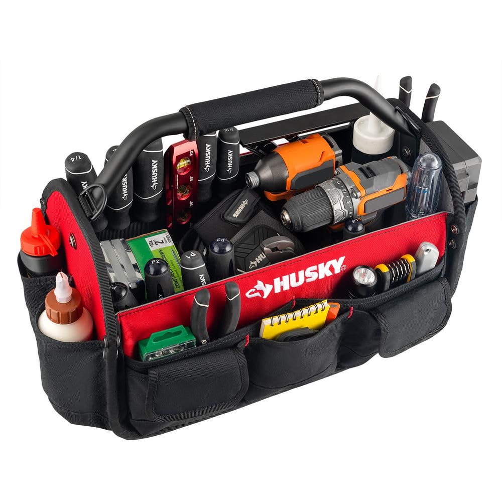 17 in. 18 Pocket Open Top Tool Bag - Hercitys