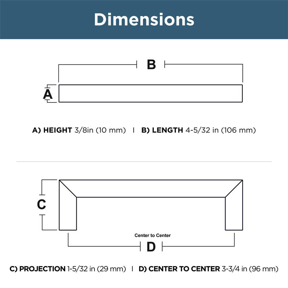 30-Pack Simple Modern Square 3-3/4 in. (96 mm) Modern Matte Black Cabinet Drawer Pulls - Hercitys