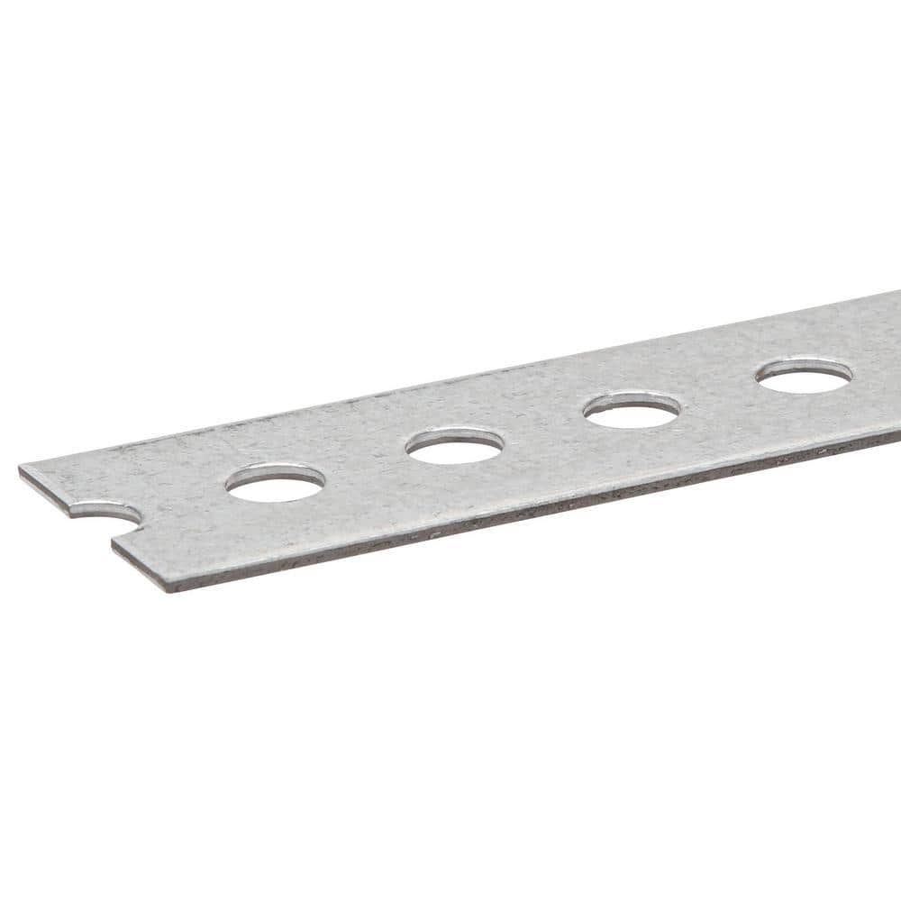 1-3/8 in. x 6 ft. – 16 Gauge Thick Zinc Plated Slotted Steel Flat Bar - Hercitys
