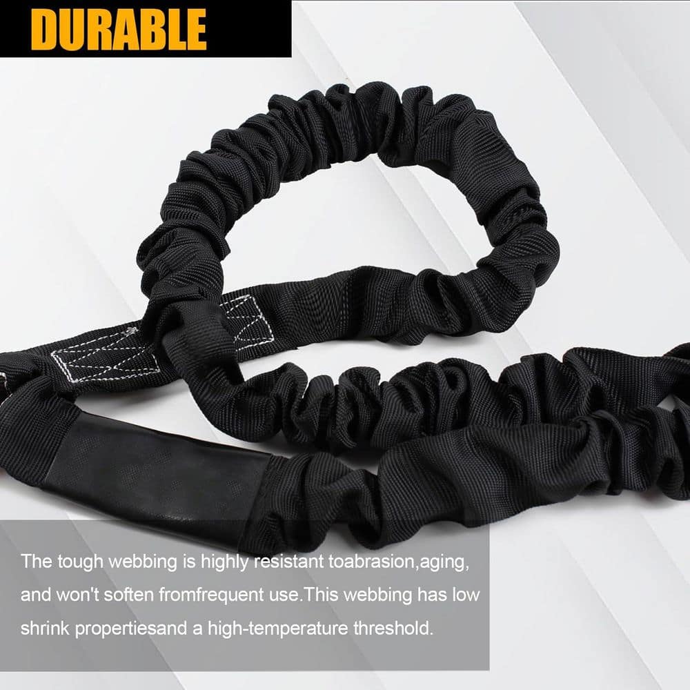 20 in. Galvanized Steel Wire Cable Eyelets Ended Lanyard Safety Tether Chain Vinyl Black 10-Pack Retractable lifeline - Hercitys