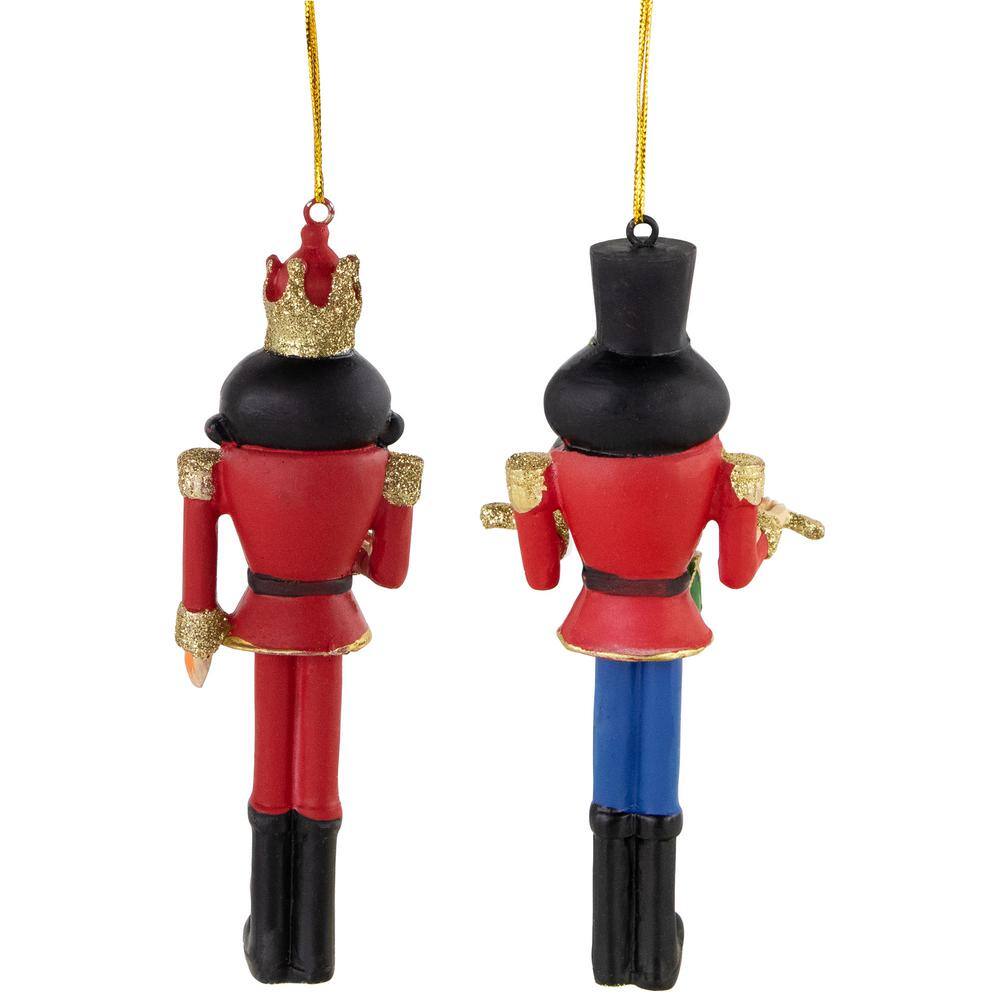 5.75 in. Nutcracker King and Soldier Christmas Ornaments (Set of 2) - Hercitys