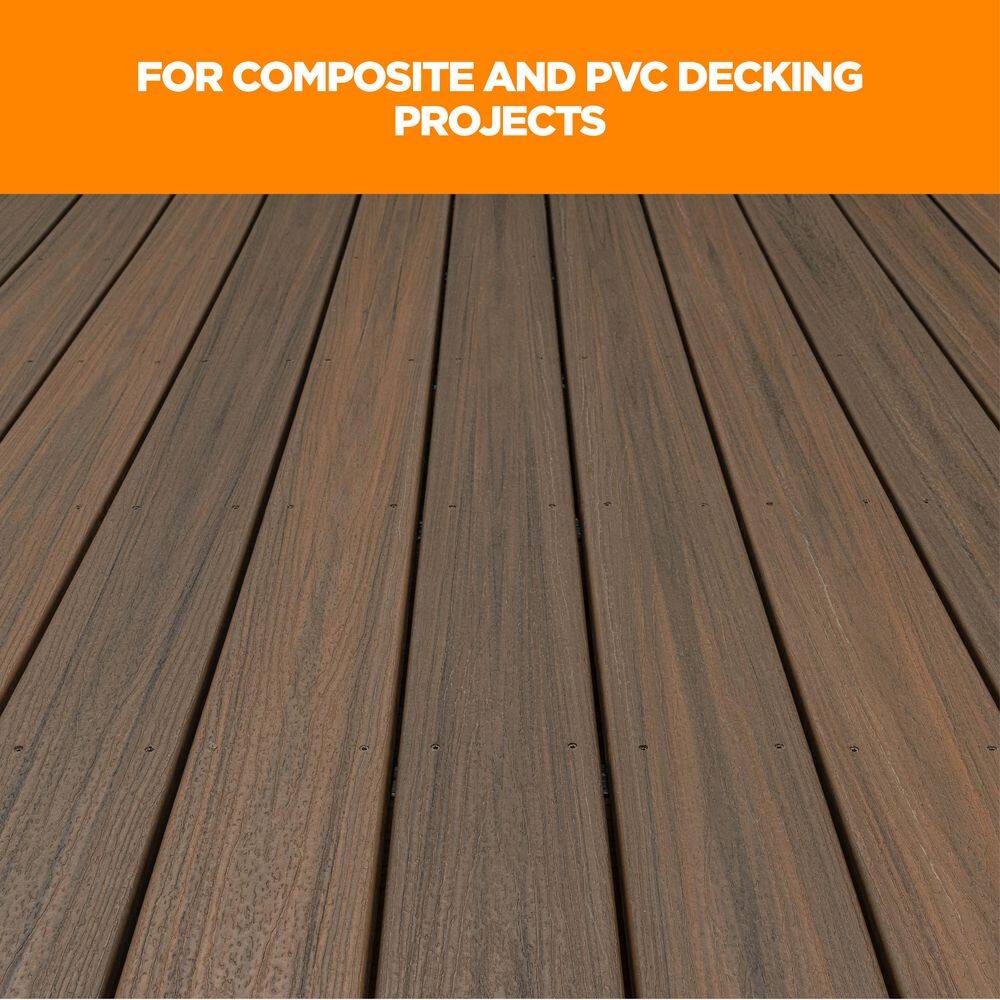 #10 2-3/4 in. Black Star Drive Trim Head Composite Deck Screw (350-Count) - Hercitys