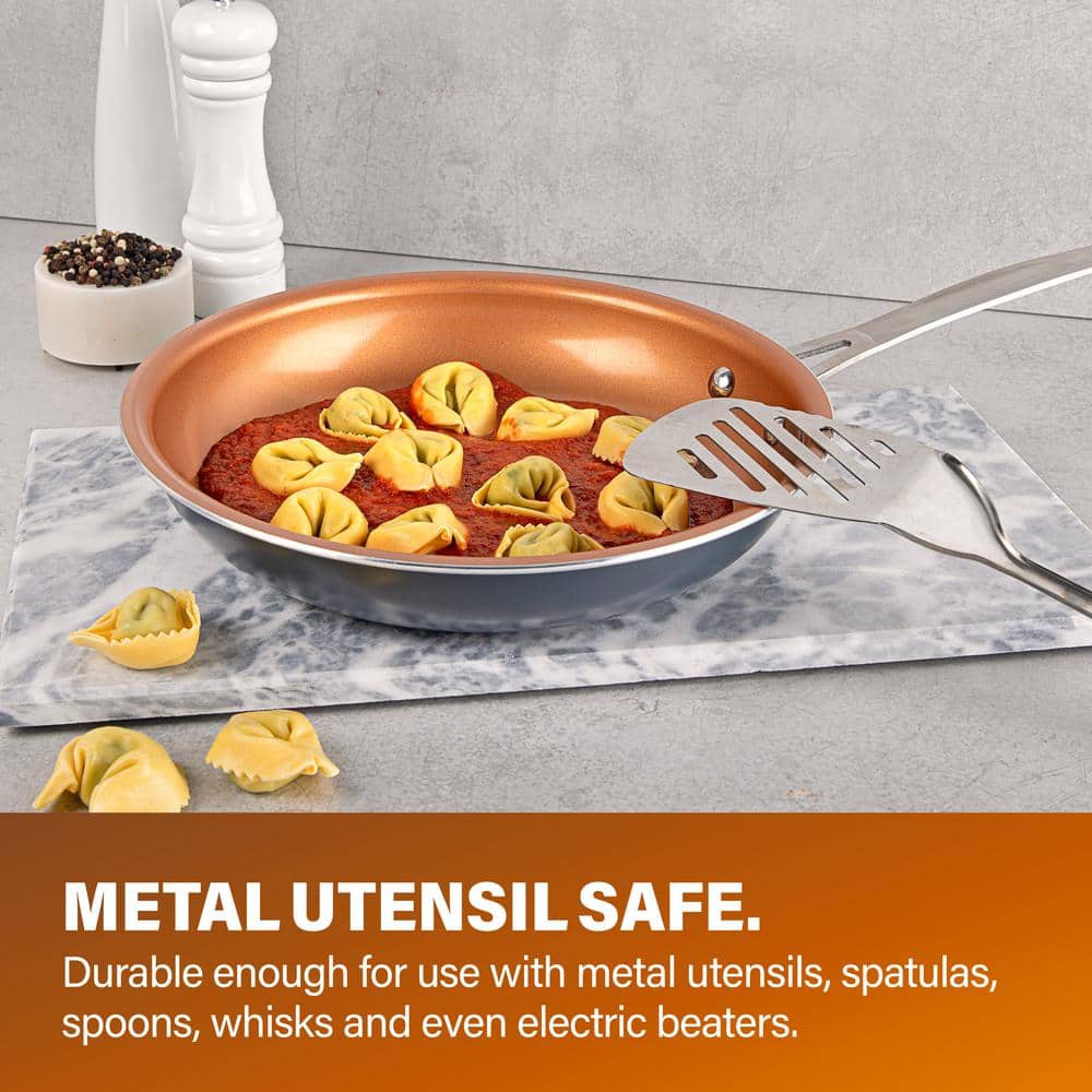 5-Piece Aluminum Ti-Ceramic Nonstick Round Cookware Set with Lids in Graphite - Hercitys