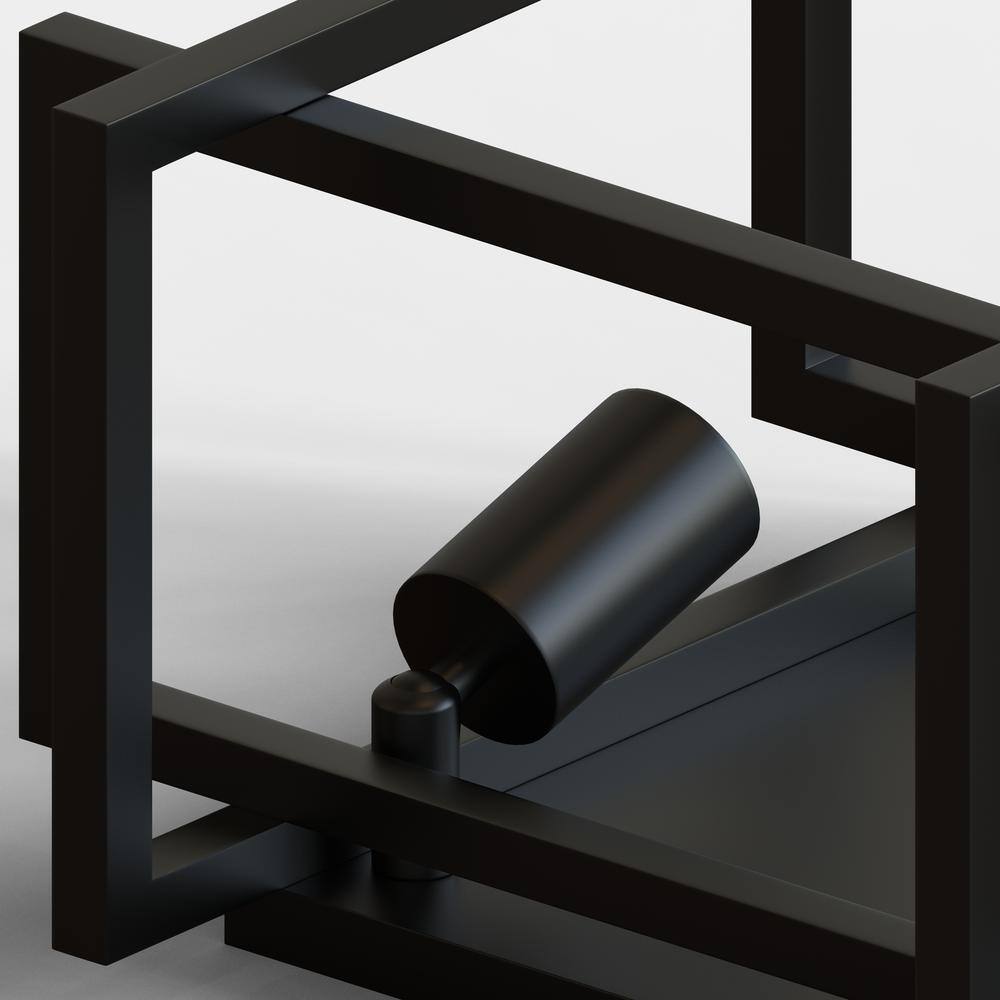 11.5 in. 2-Light Black Flush Mount Ceiling Fixture - Hercitys