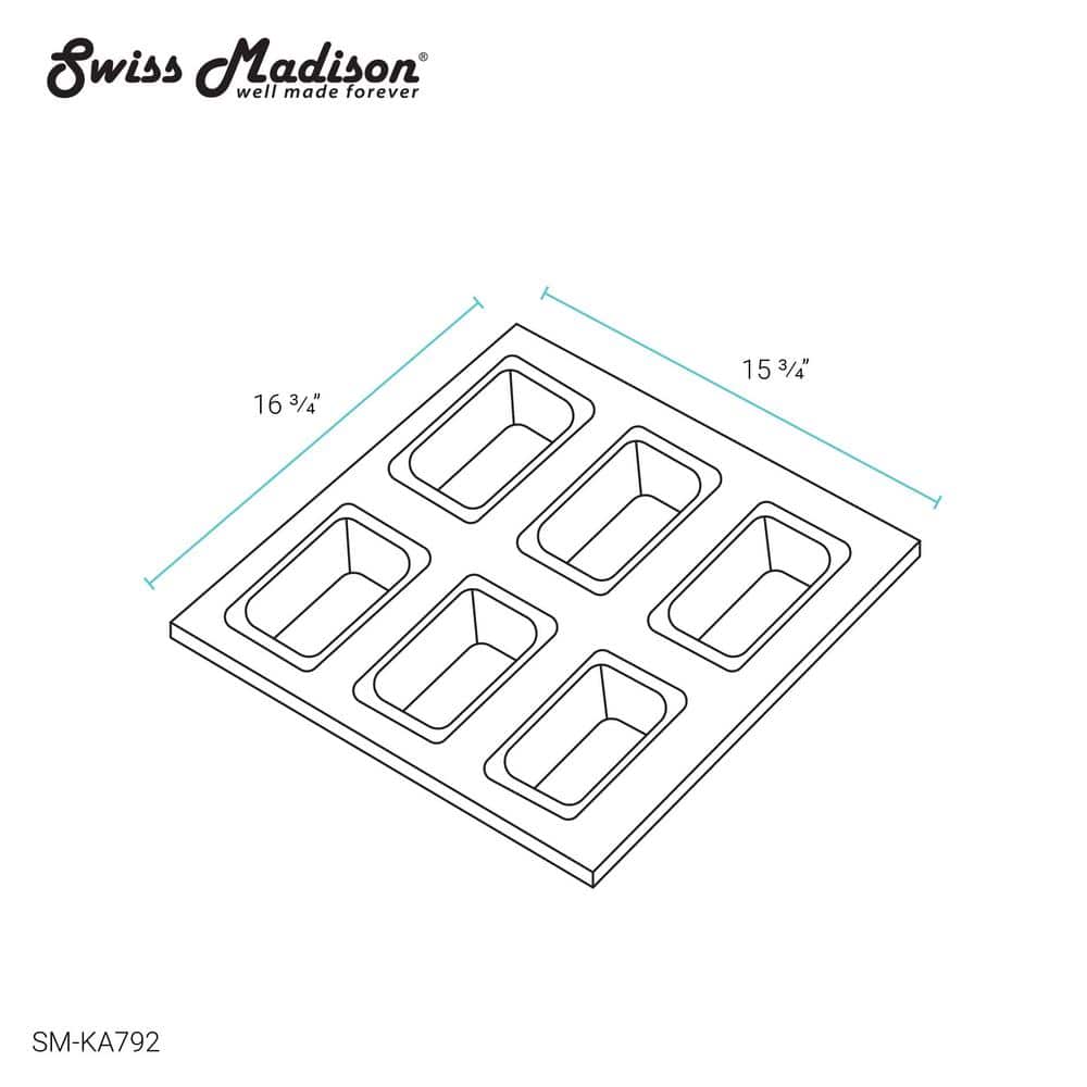 15.75 in. x 16.75 6 oz. Stainless Steel Condiment Servers Board with 6-Bowls - Hercitys