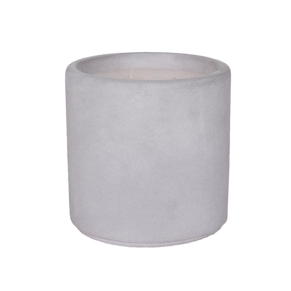 (Set of 2) Smooth Cement Cylinder Citronella Candle in Cement - Hercitys