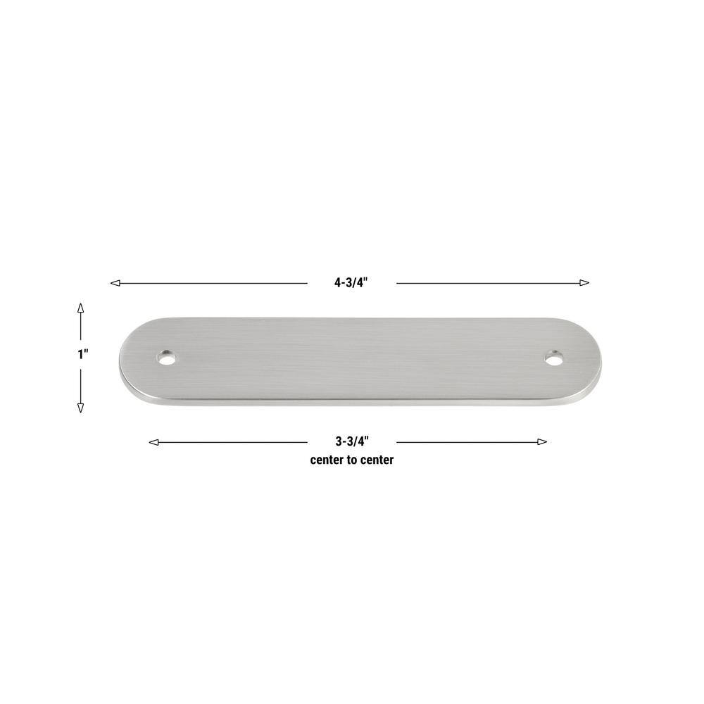 4-3/4 in. Rounded Cabinet Backplate 3-3/4 in. Center to Center, 5343-96-SN - Hercitys