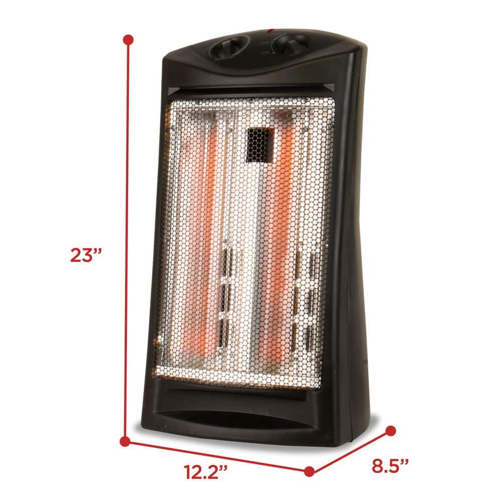1500-Watt, 5100 BTU, Electric Infrared Quartz Electric Space Heater - Hercitys