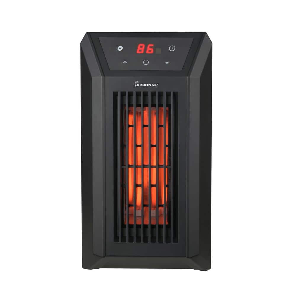 13 in. 1000-Watt/1500-Watt Digital 6 Tube Infrared Electric Heater with Remote – Quartz Tube Heating Element - Hercitys
