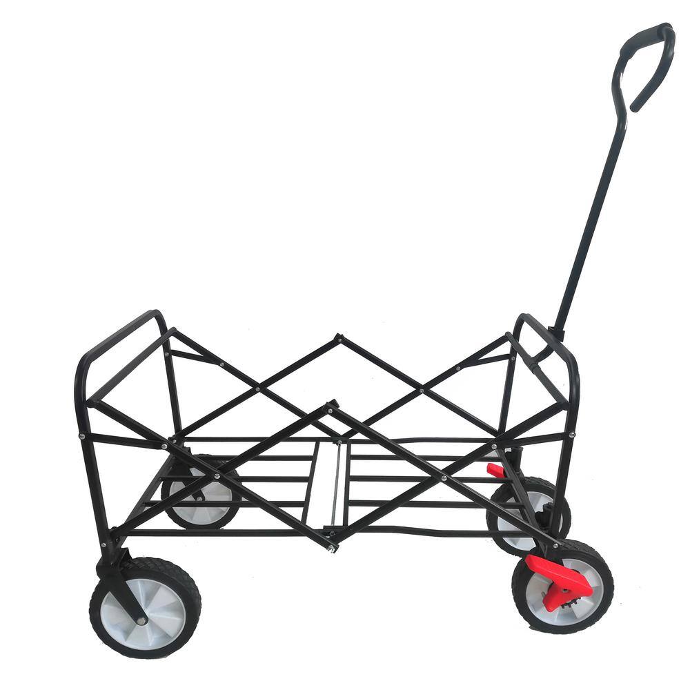 3.6 cu. ft. Metal Garden Cart, Red - Hercitys