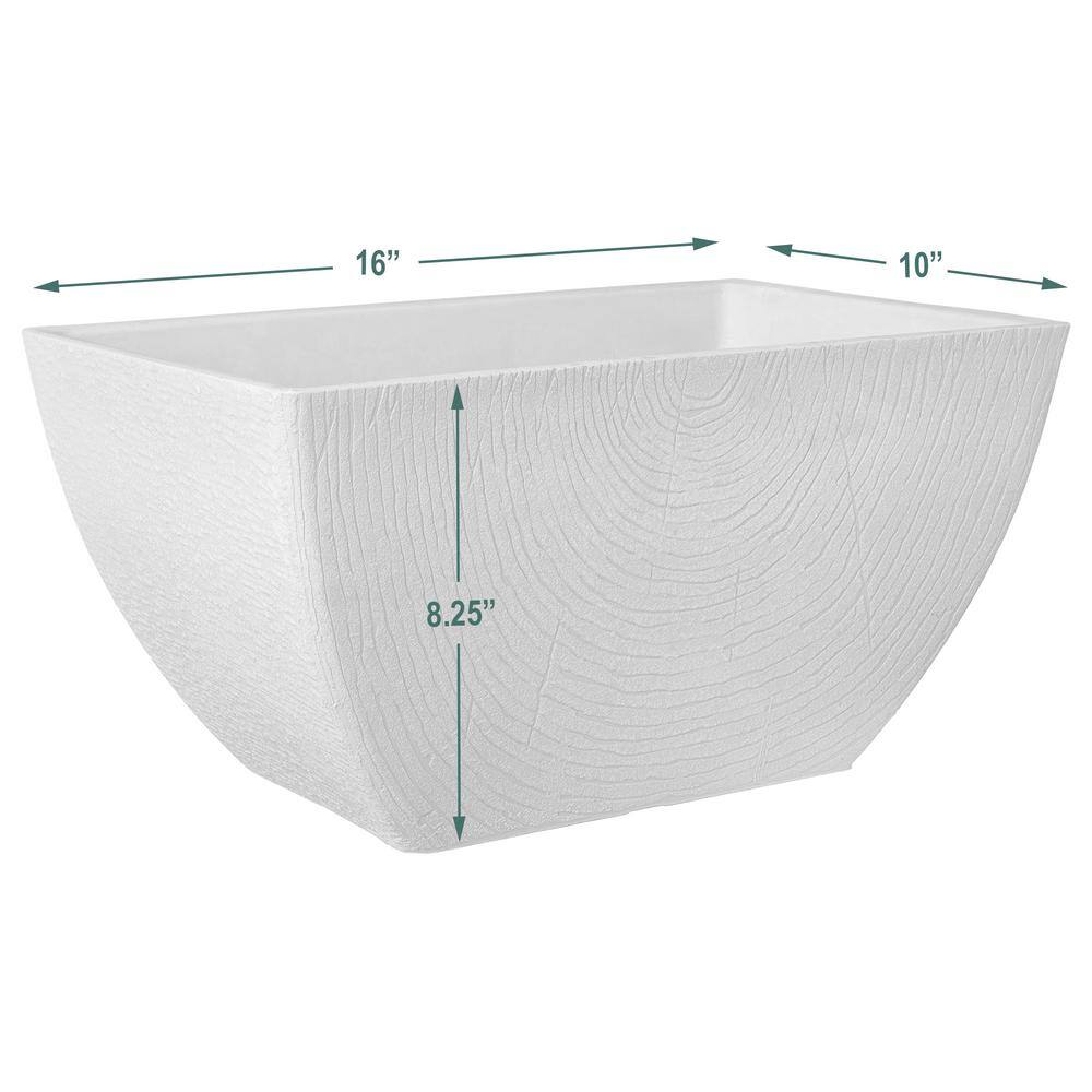 16 in. x 10 in. x 8.25 in. Beige Composite Window Box - Hercitys