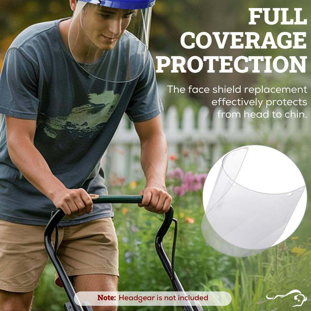 15-Pack Replacement Clear Face Shields - Hercitys