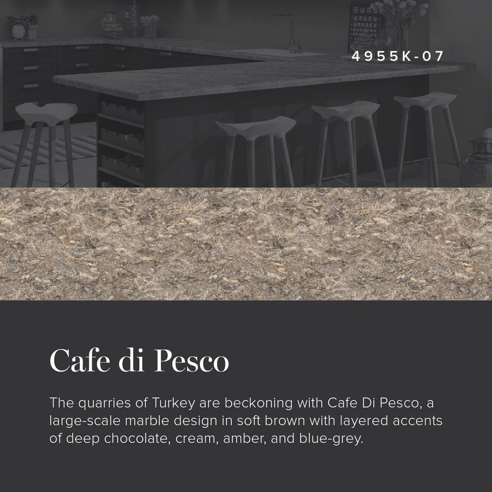5 ft. x 10 ft. Laminate Sheet in Cafe di Pesco with Premium Antique Finish - Hercitys