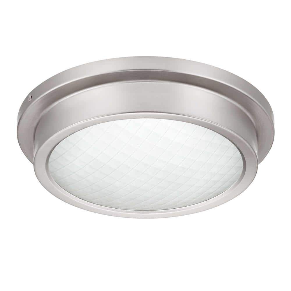 14 in. Light Brushed Nickel 25-Watt Adjustable CCT Integrated LED Flush Mount - Hercitys