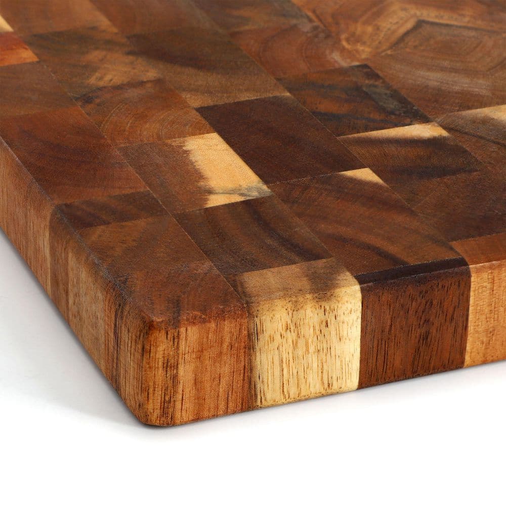 13.75 Inch Square Thick Acacia Wood Cutting Board - Hercitys