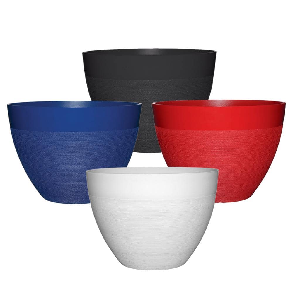 20 in. Decatur Black Resin Planter - Hercitys